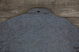 Men's Long Sleeve Solid Flannel Shirt - Light Grey