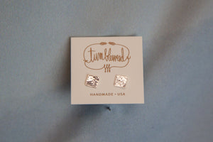 Small Square Studs - SILVER by Tumbleweed