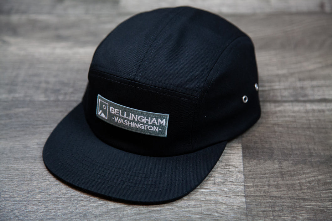 Bellingham Five Panel Cap _ Black