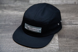 Bellingham Five Panel Cap _ Black