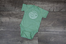 Load image into Gallery viewer, Mountain and Sea Infant Onesie _ Sage

