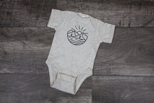 Load image into Gallery viewer, Mountain and Sea Infant Onesie _ Heather Cream

