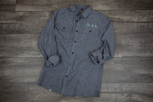 Load image into Gallery viewer, Men&#39;s Long Sleeve Solid Flannel Shirt - Light Grey
