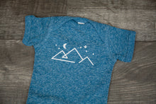 Load image into Gallery viewer, Moon Mountain Infant Onesie _ Blue
