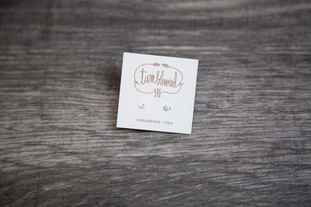 Extra Small Circle Studs - SILVER by Tumbleweed