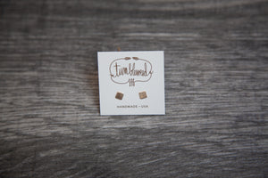 Extra Small Square Studs - GOLD by Tumbleweed