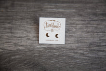 Load image into Gallery viewer, Crescent Moon Studs - GOLD by Tumbleweed
