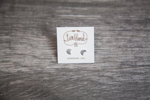 Crescent Moon Studs - SILVER by Tumbleweed