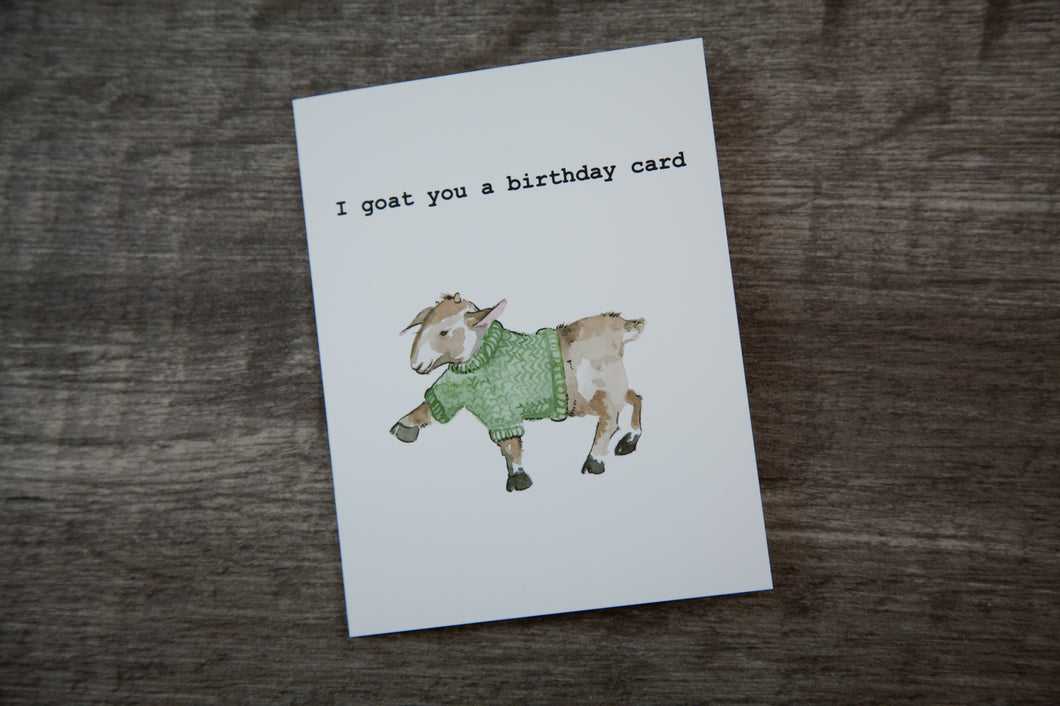 Goat Birthday Card by MaryGold Tales